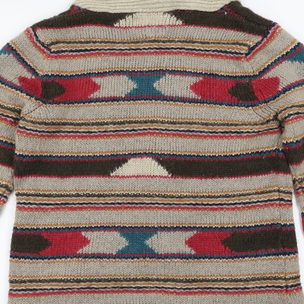 New Look Womens Multicoloured Striped  Cardigan Jumper Size 16