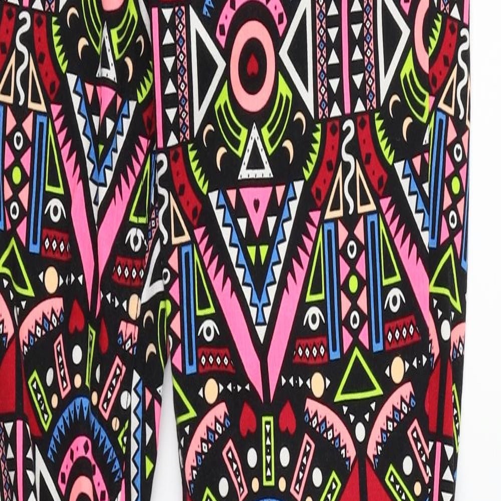 H&M Womens Multicoloured Geometric  Trousers  Size 12 L32 in