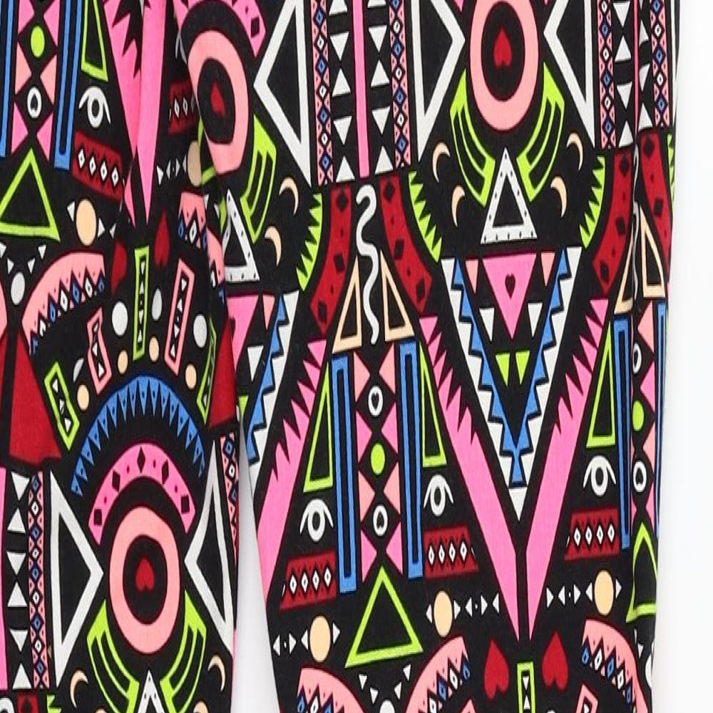 H&M Womens Multicoloured Geometric  Trousers  Size 12 L32 in
