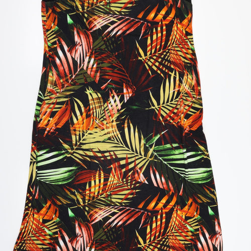 Wallis Womens Black Floral  Tank Dress  Size 16