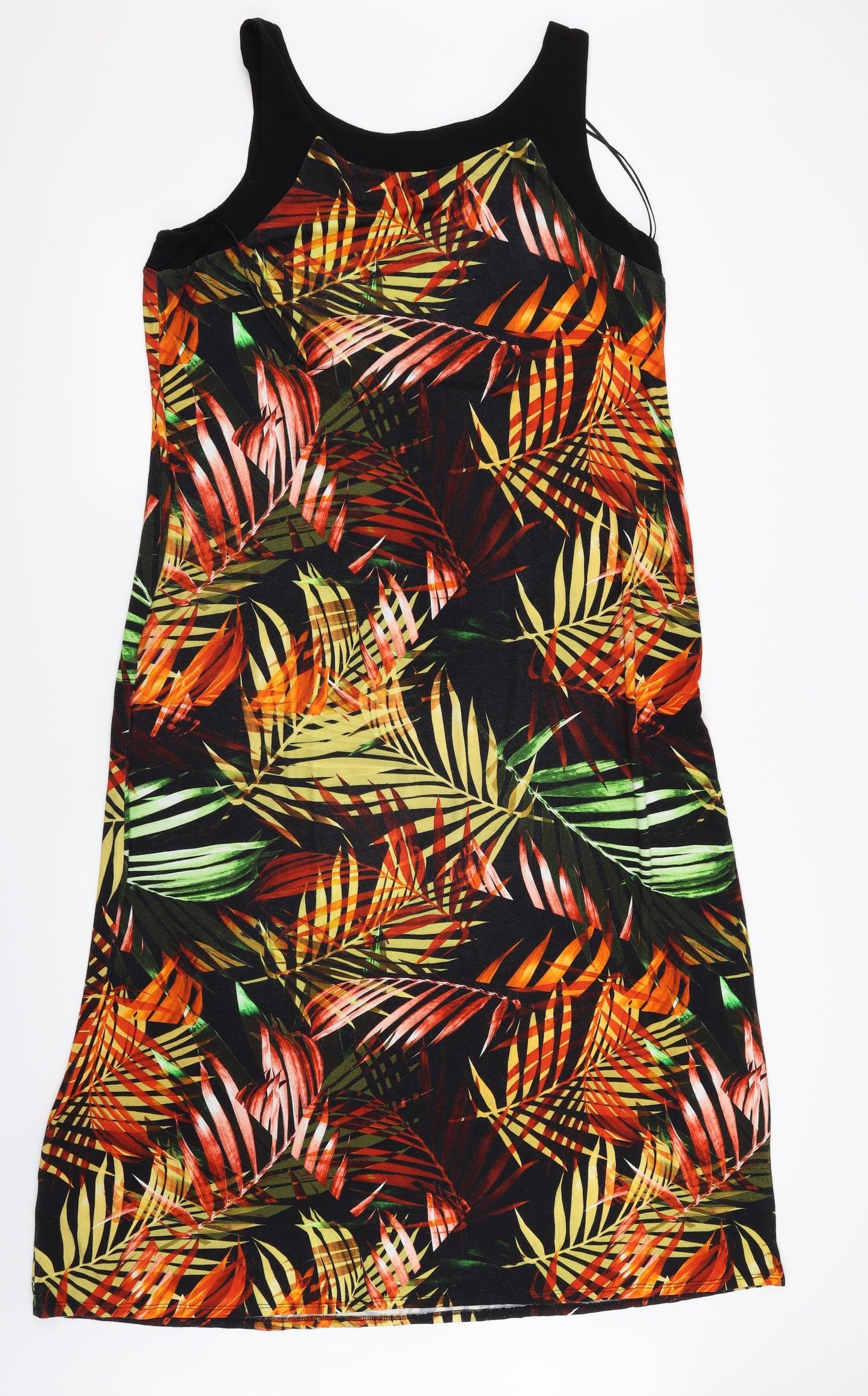Wallis Womens Black Floral  Tank Dress  Size 16
