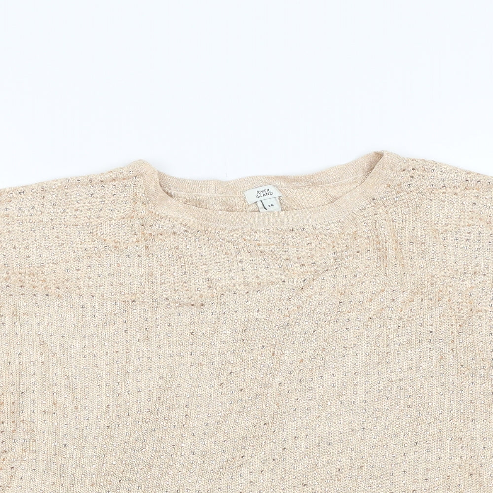River Island Womens Pink   Pullover Jumper Size 14