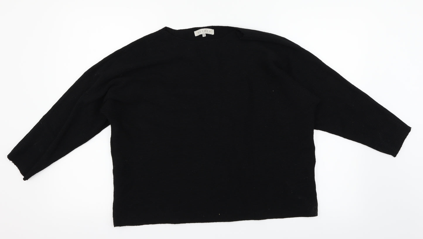 Nutmeg Womens Black   Pullover Jumper Size 14