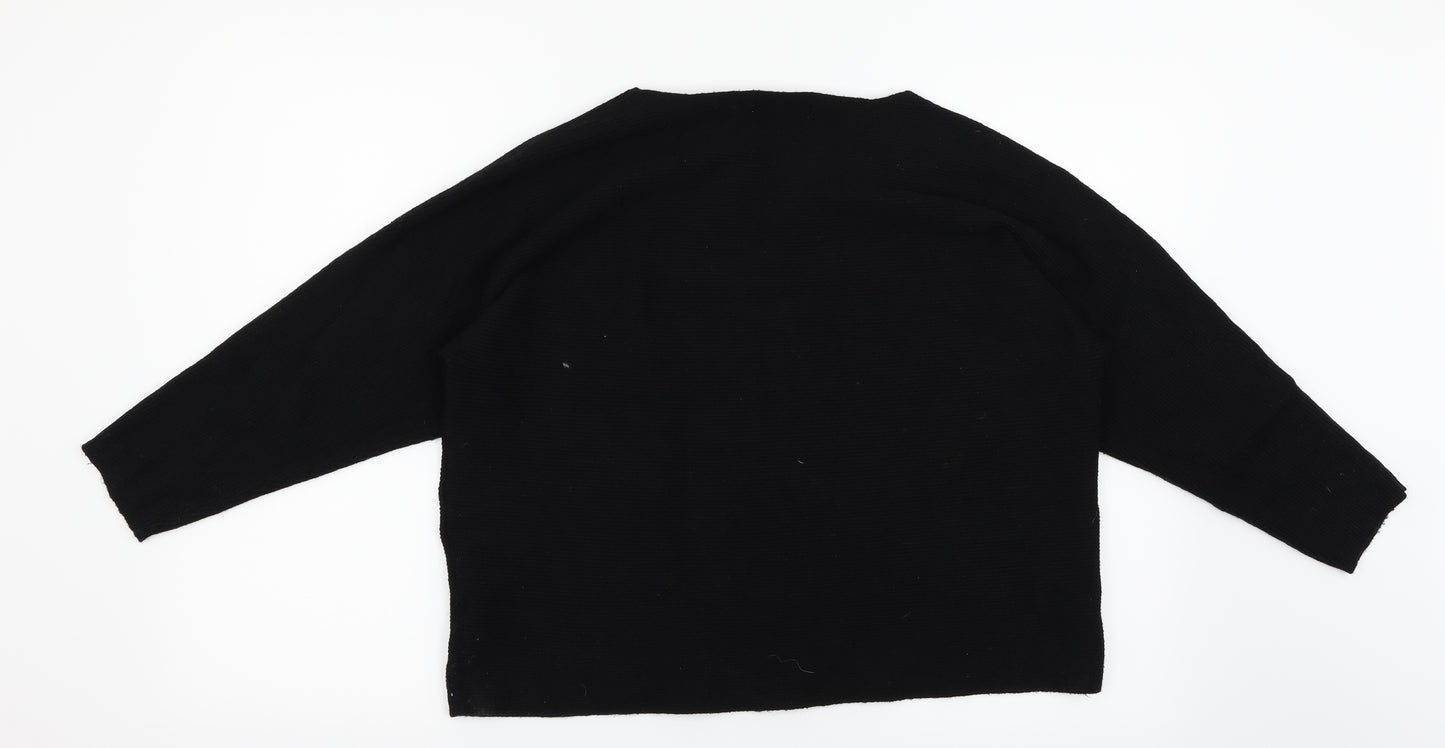 Nutmeg Womens Black   Pullover Jumper Size 14