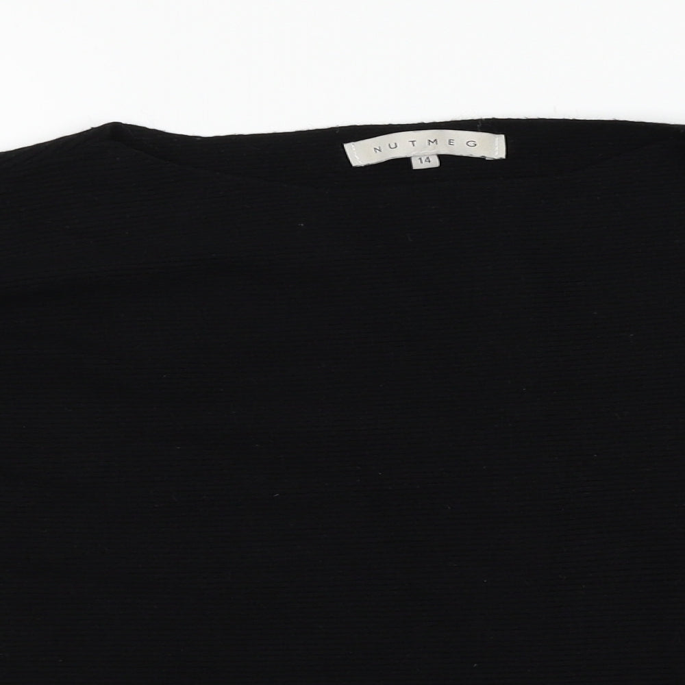 Nutmeg Womens Black   Pullover Jumper Size 14