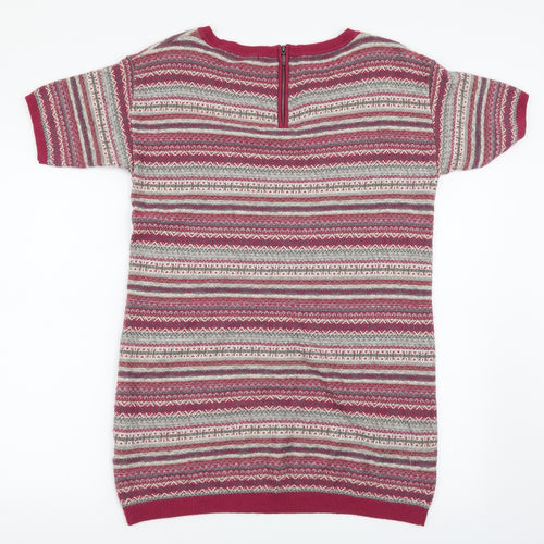 M&S Womens Pink Herringbone  Pullover Jumper Size 10