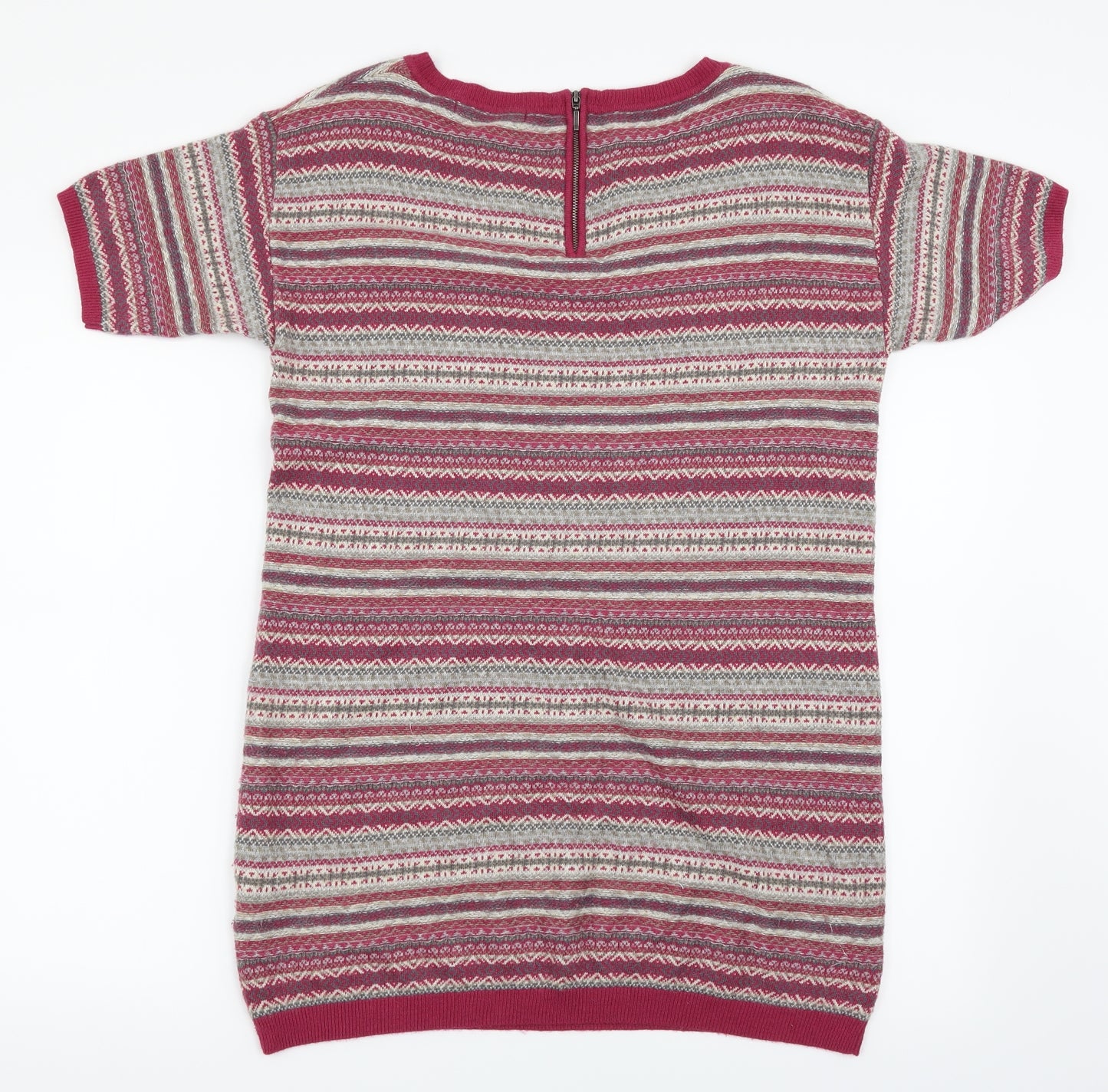 M&S Womens Pink Herringbone  Pullover Jumper Size 10