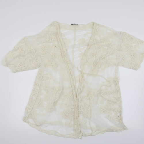 M & Co Womens White Floral  Chemise Nightshirt Size M