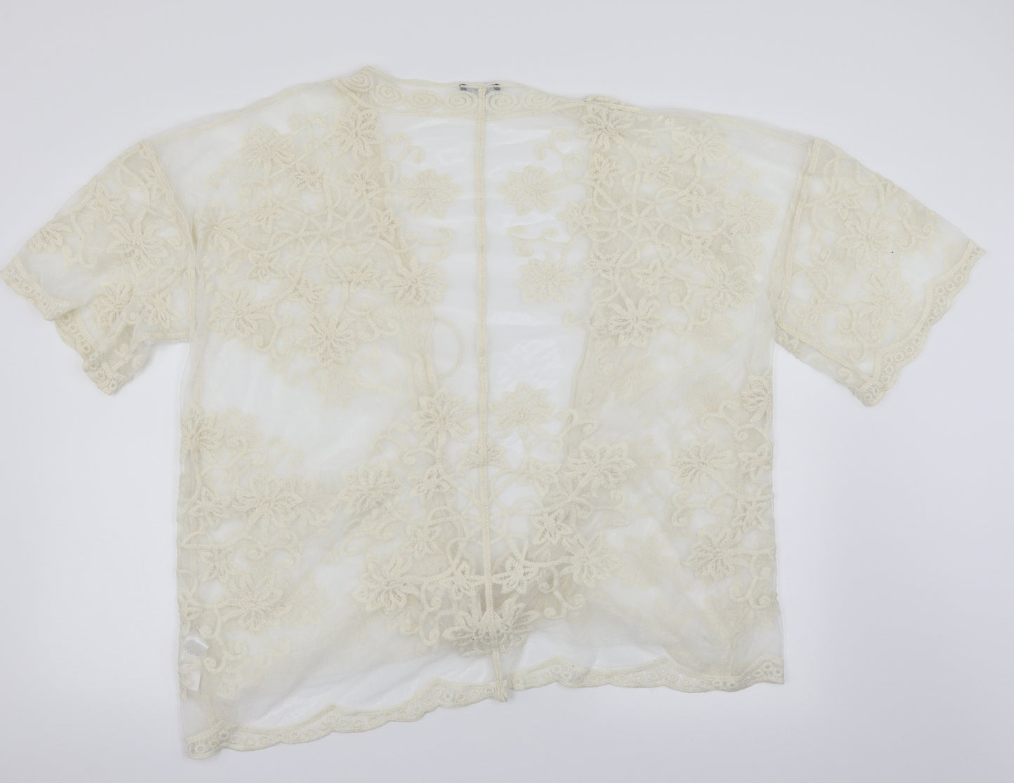 M & Co Womens White Floral  Chemise Nightshirt Size M