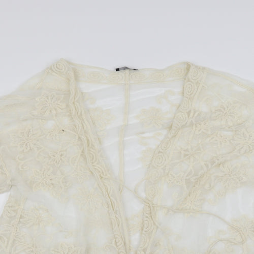 M & Co Womens White Floral  Chemise Nightshirt Size M