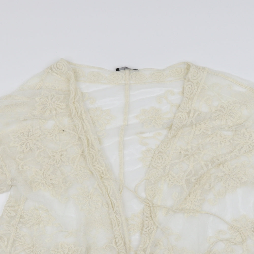 M & Co Womens White Floral  Chemise Nightshirt Size M