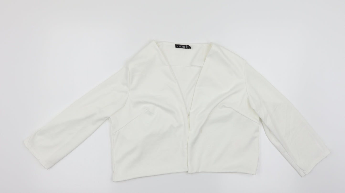 Boohoo Womens White   Cardigan Jumper Size 14