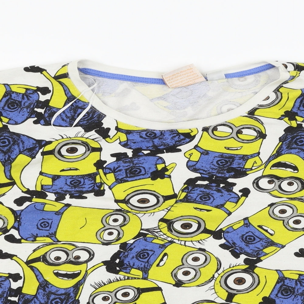 Despicable Me Womens White   Pullover Jumper Size 14  - Minions