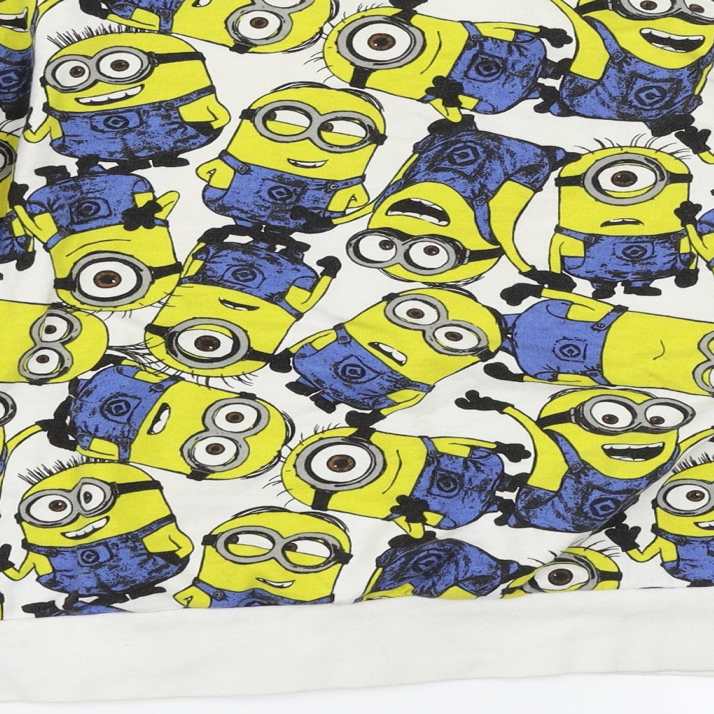 Despicable Me Womens White   Pullover Jumper Size 14  - Minions