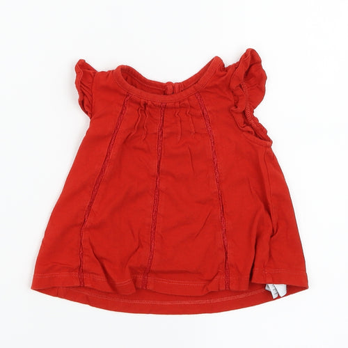 Gap Girls Red   Basic T-Shirt Size 6-9 Months