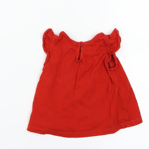 Gap Girls Red   Basic T-Shirt Size 6-9 Months