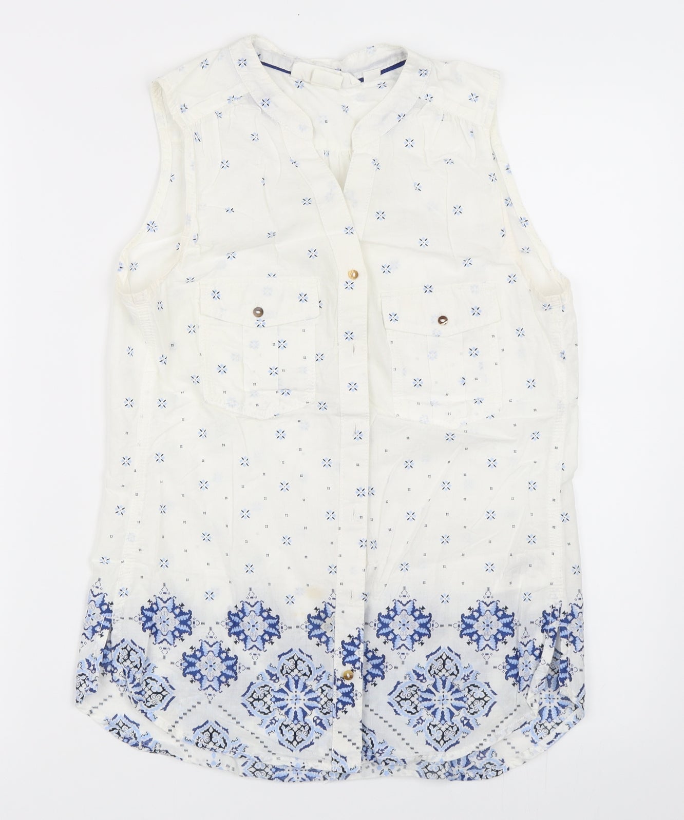 H&M Womens White   Basic Button-Up Size 34