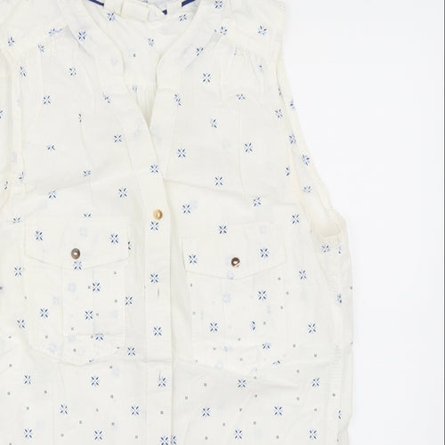H&M Womens White   Basic Button-Up Size 34