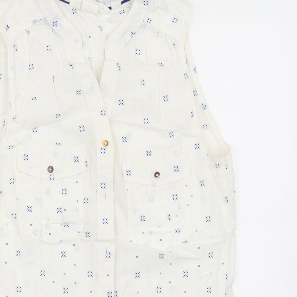 H&M Womens White   Basic Button-Up Size 34