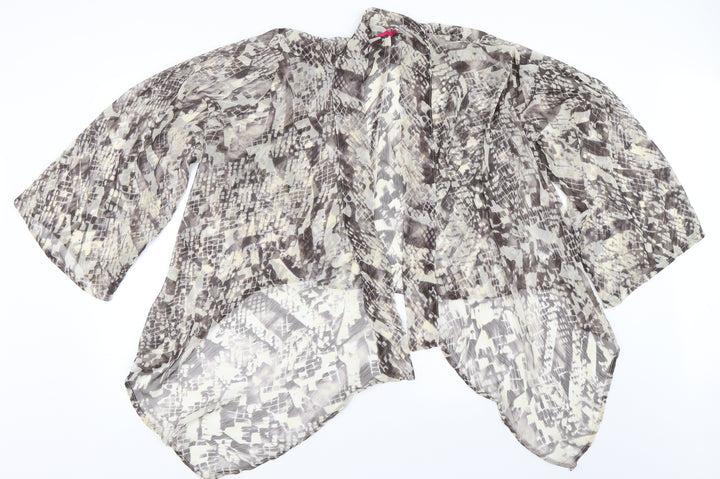 Boohoo Womens Beige Cardigan Jumper Size 14