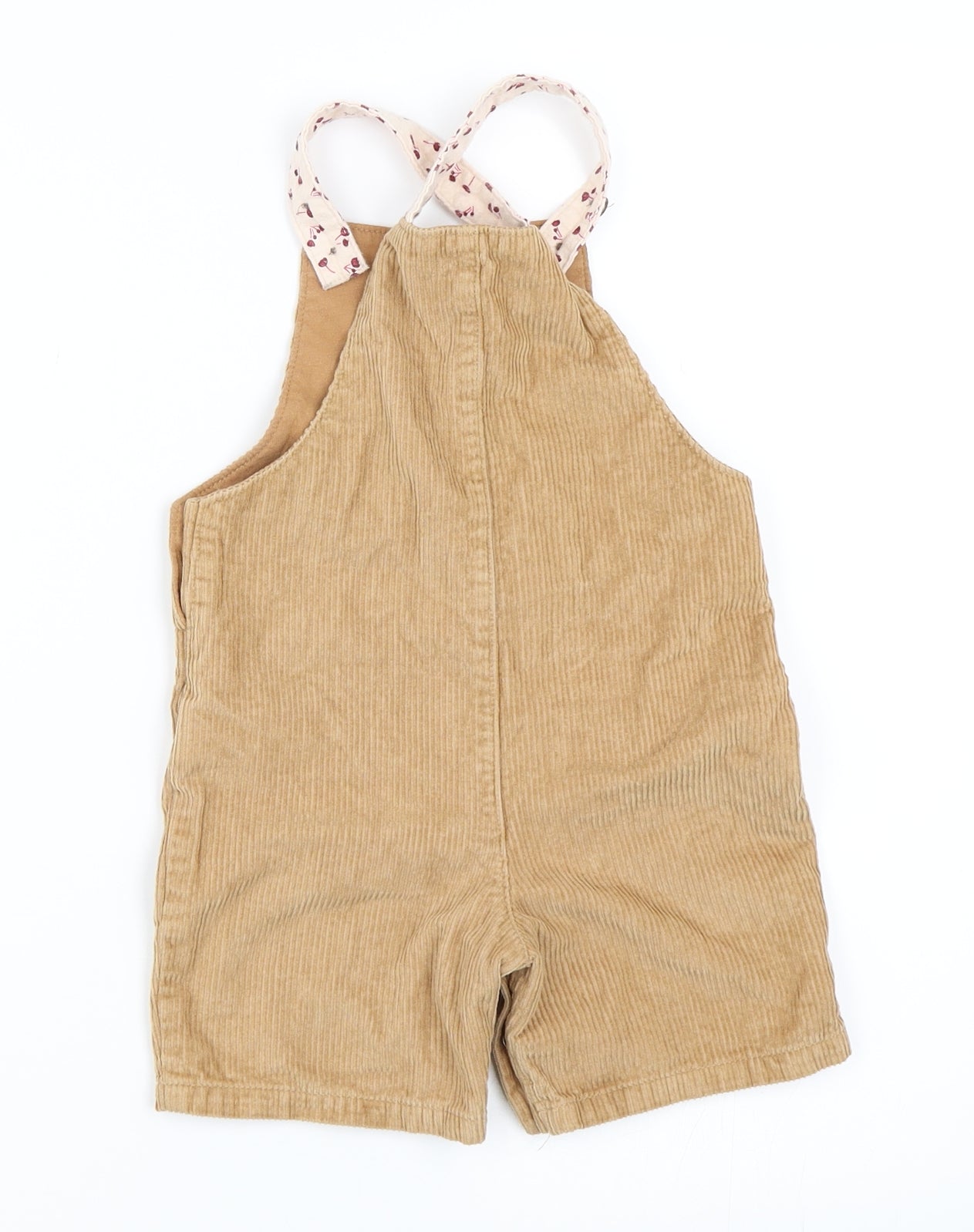 Marks and Spencer Boys Beige  Corduroy Dungaree One-Piece Size 12-18 Months