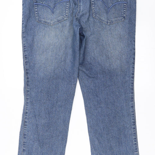Vianni Womens Blue  Denim Straight Jeans Size 40 L27 in