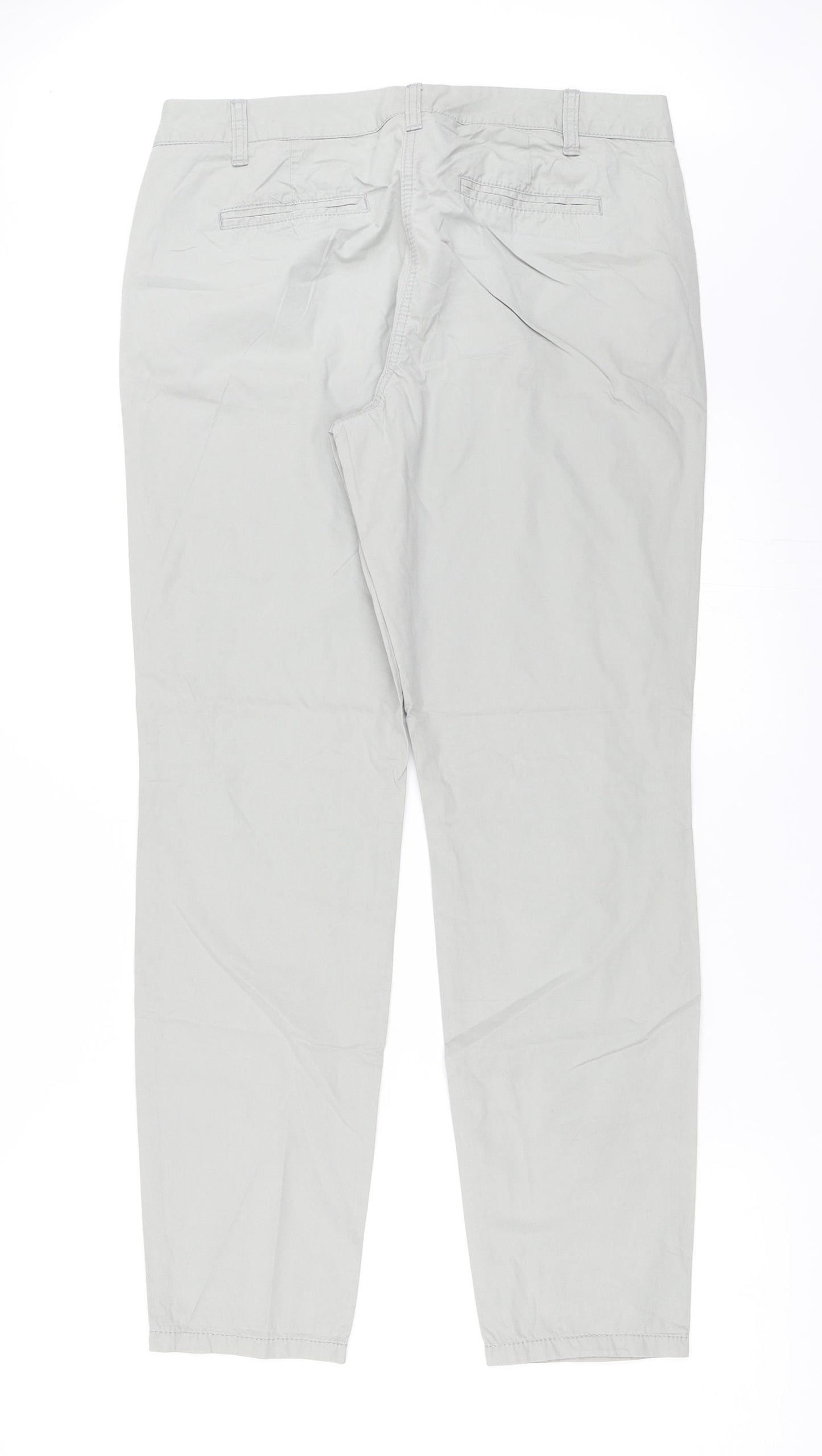 NEXT Womens Grey   Chino Trousers Size 10 L29 in