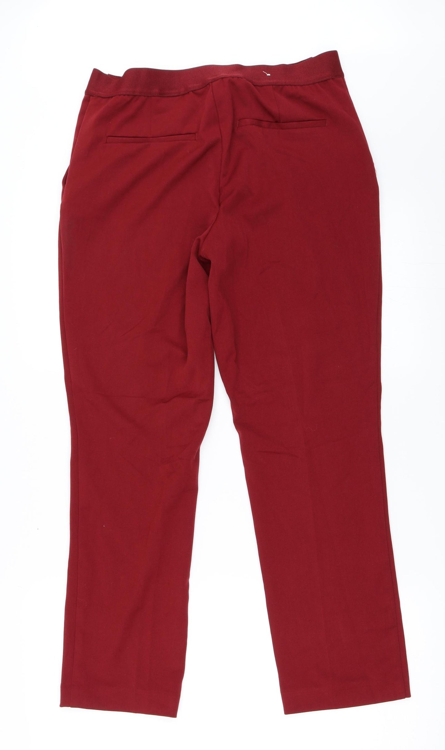 H&M Womens Red   Trousers  Size 14 L28 in
