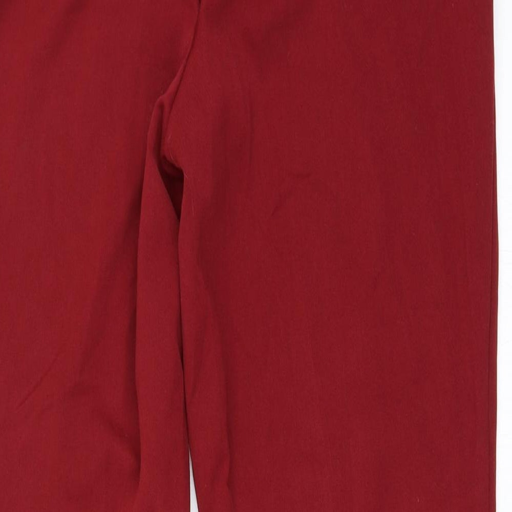 H&M Womens Red   Trousers  Size 14 L28 in