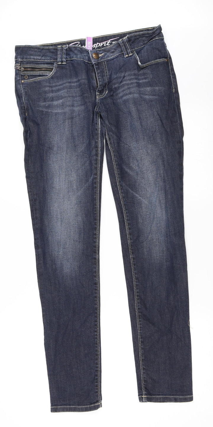 Skin Womens Blue  Denim Straight Jeans Size 32 in L32 in