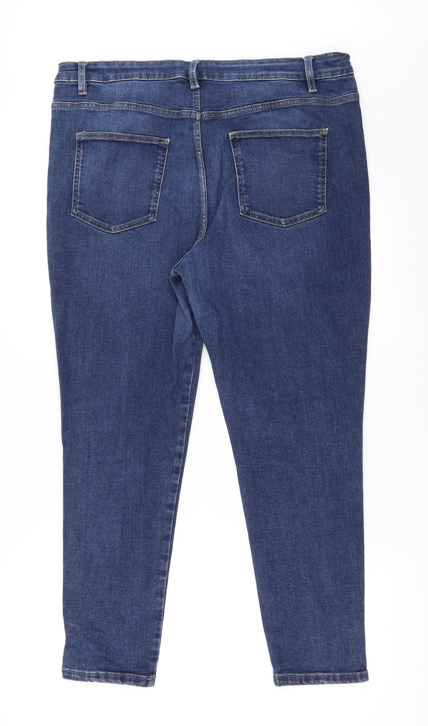 Marks and Spencer Womens Blue  Denim Skinny Jeans Size 18 L25 in