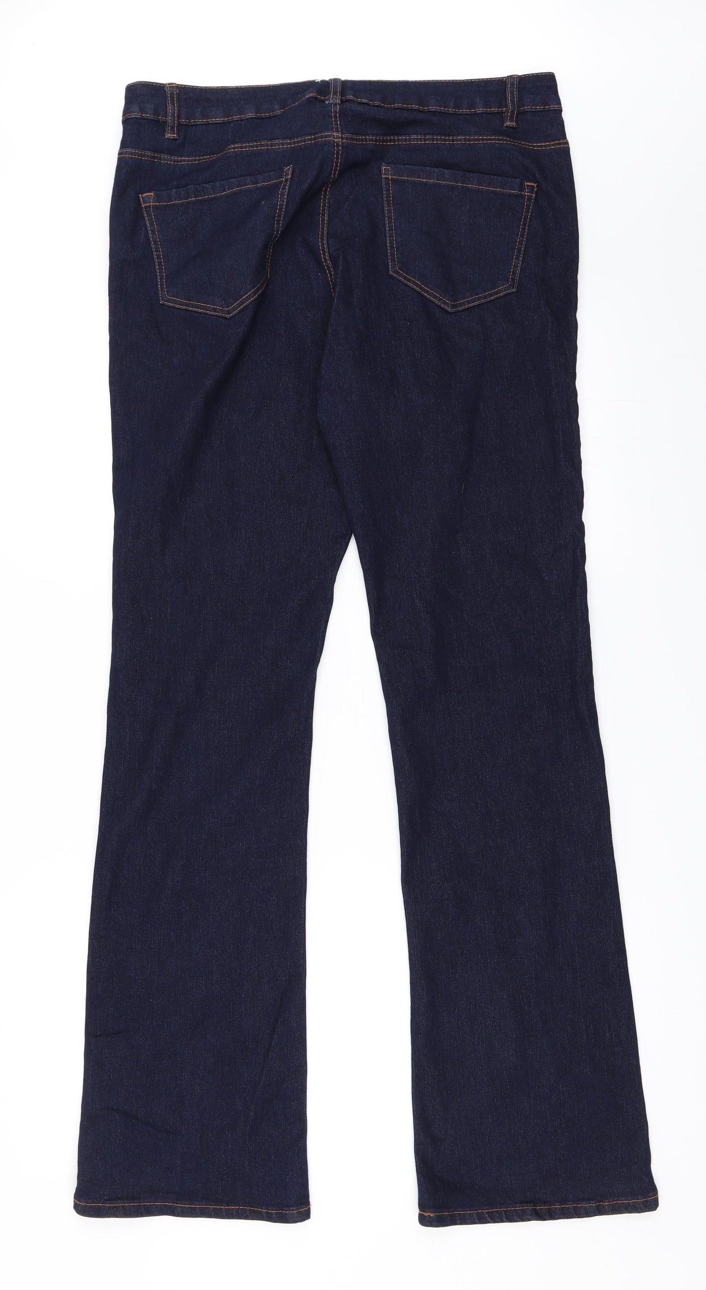 George Womens Blue  Denim Bootcut Jeans Size 14 L33 in