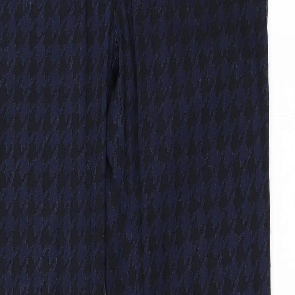 ZERRES Womens Blue Houndstooth  Skinny Jeans Size 36 L31 in