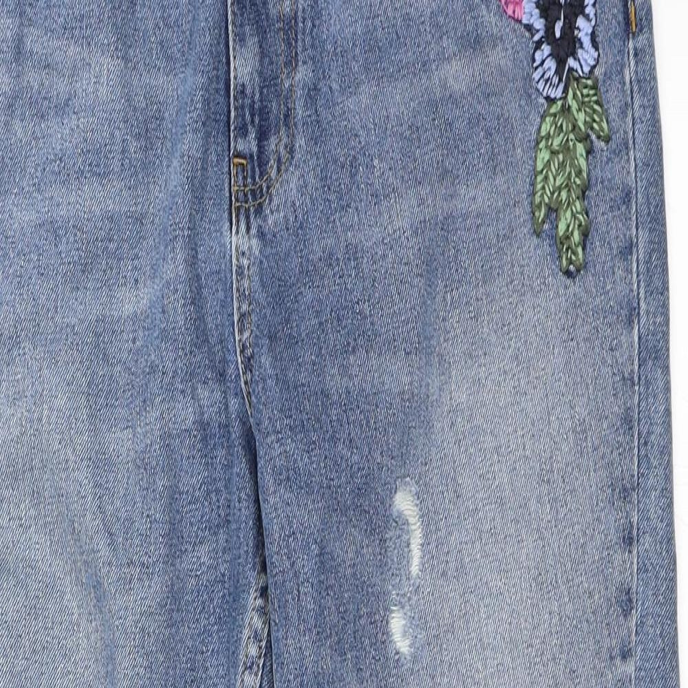 TU Womens Blue  Denim Mom Jeans Size 12 L27.5 in