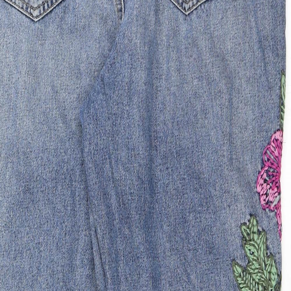TU Womens Blue  Denim Mom Jeans Size 12 L27.5 in