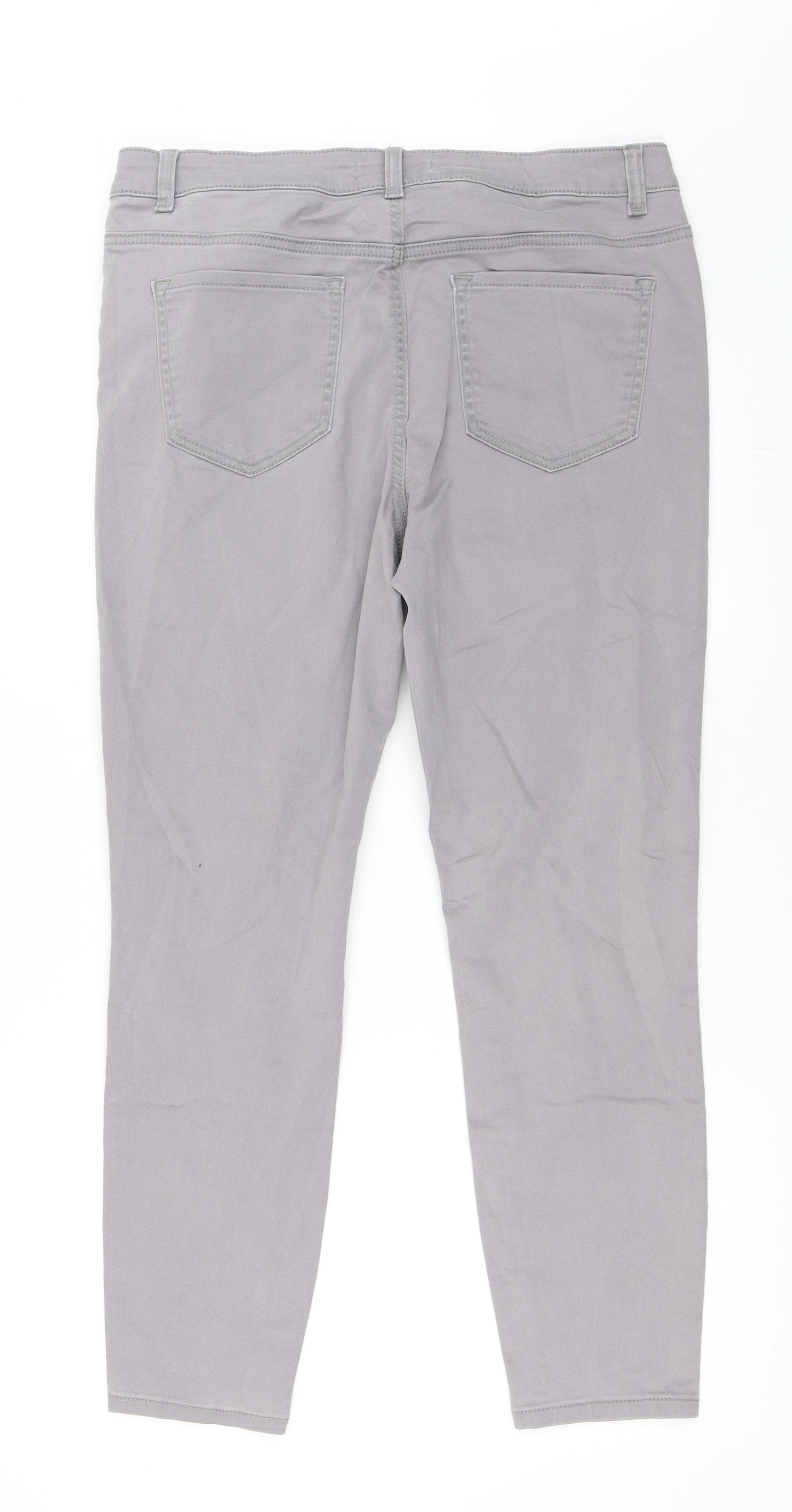 Primark Womens Grey   Skinny Jeans Size 16 L26.5 in