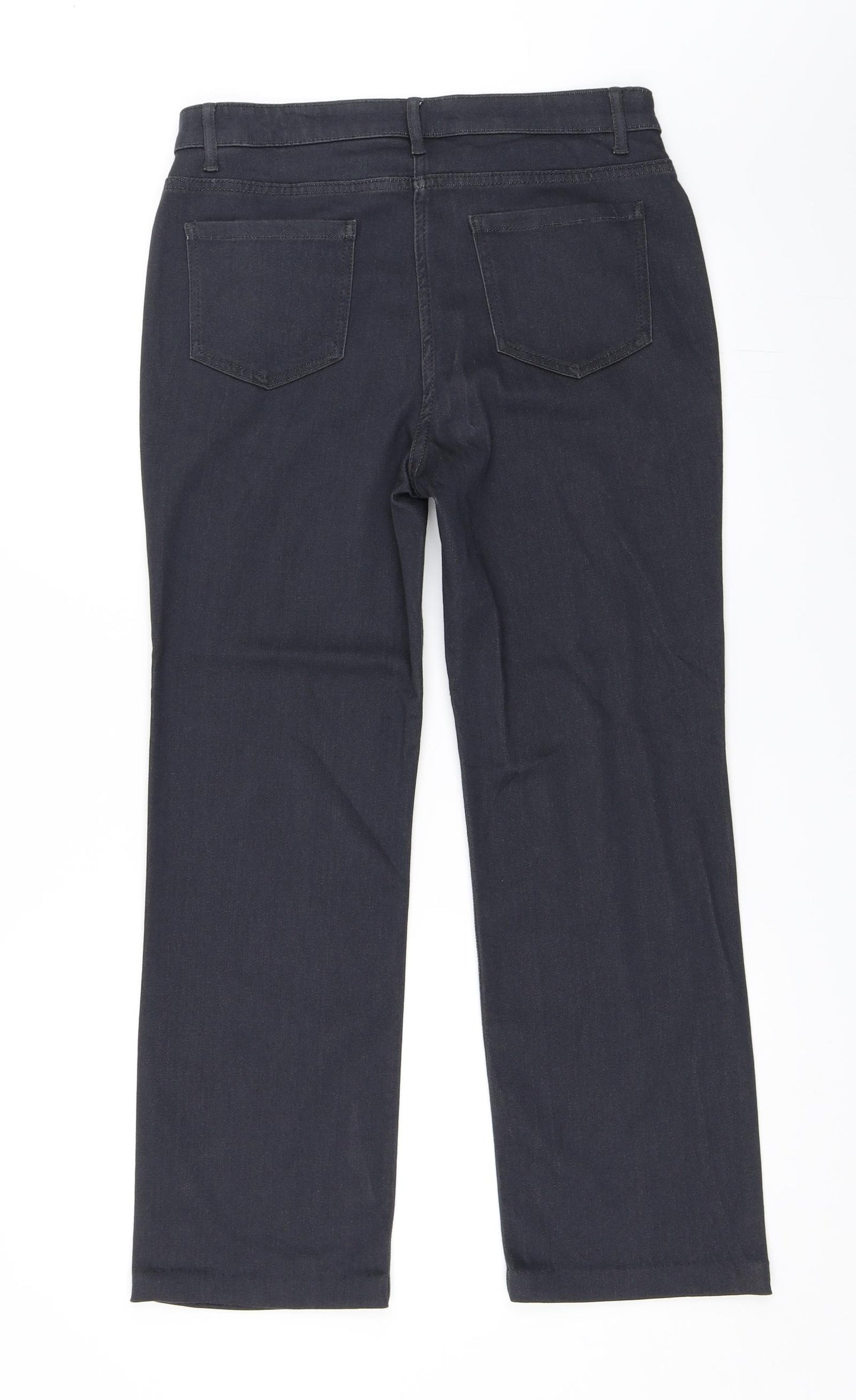 Marks and Spencer Womens Grey   Straight Jeans Size 12 L26 in
