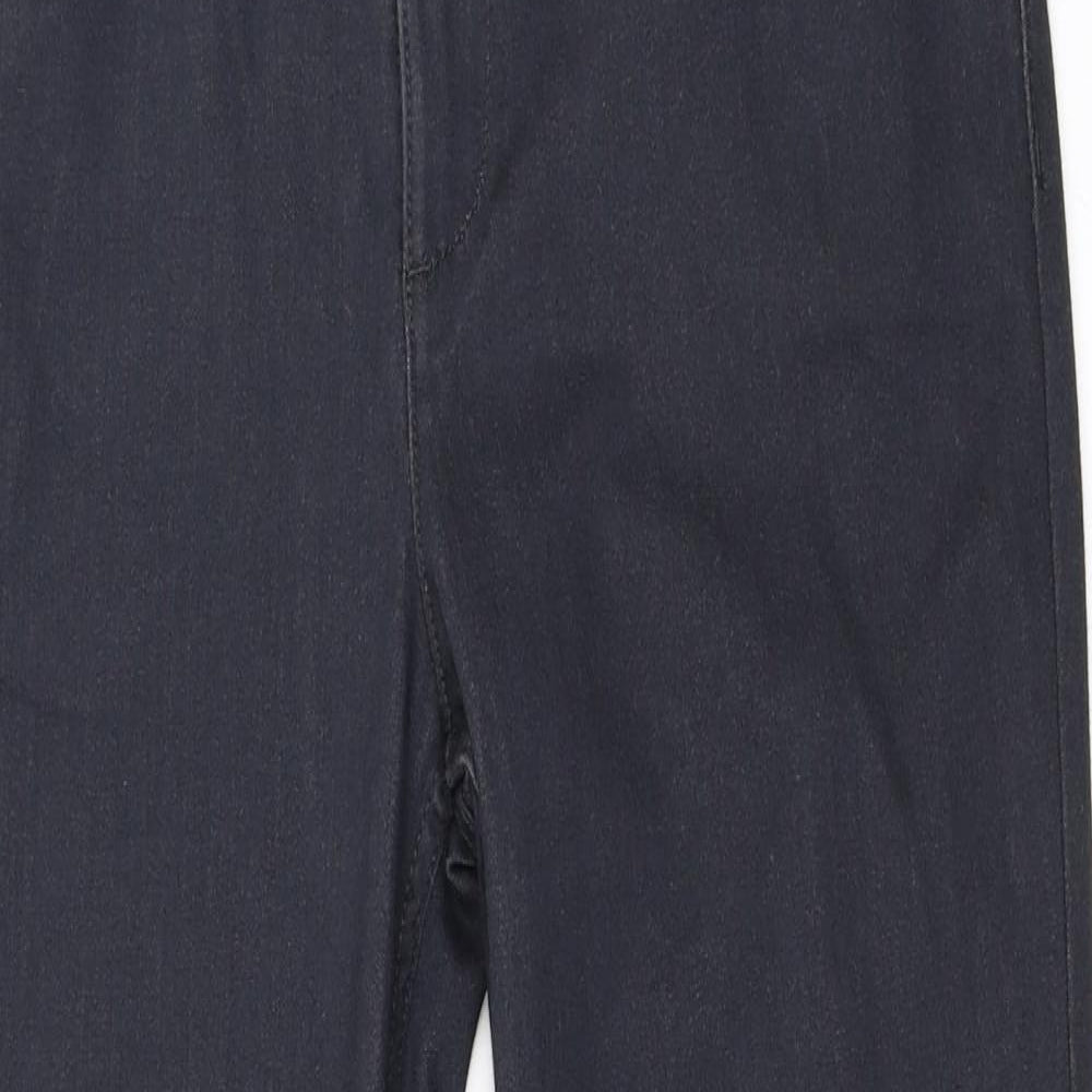 Marks and Spencer Womens Grey   Straight Jeans Size 12 L26 in