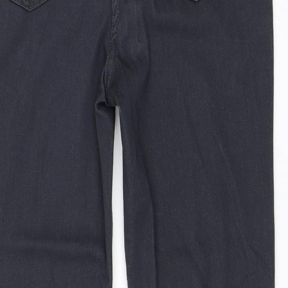 Marks and Spencer Womens Grey   Straight Jeans Size 12 L26 in