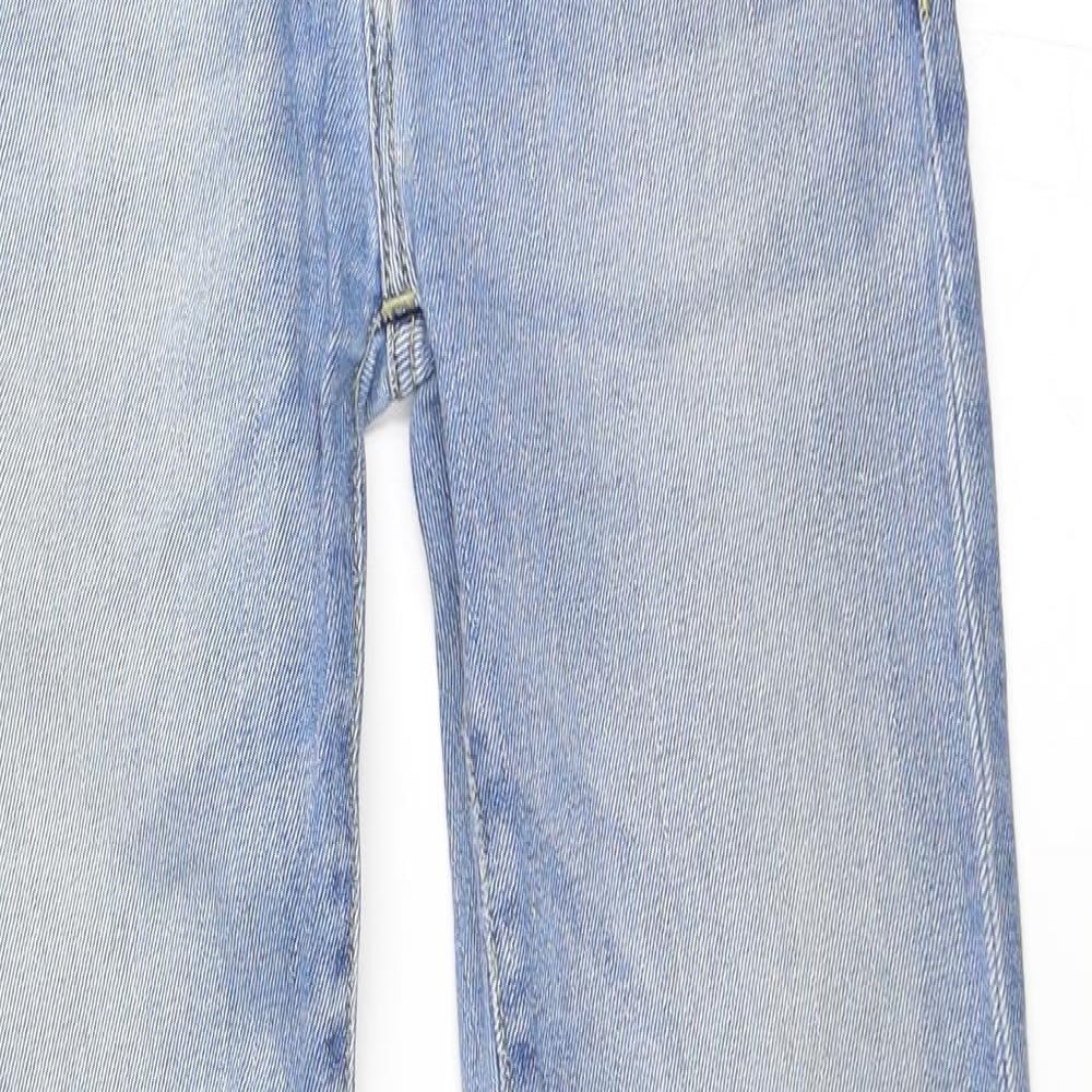 Levi's Womens Blue  Denim Straight Jeans Size 14 L30 in