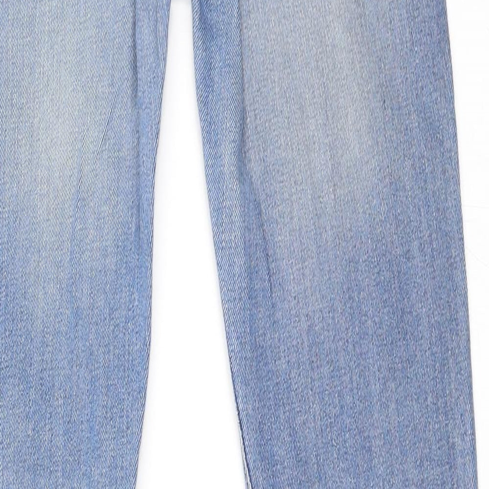 Levi's Womens Blue  Denim Straight Jeans Size 14 L30 in