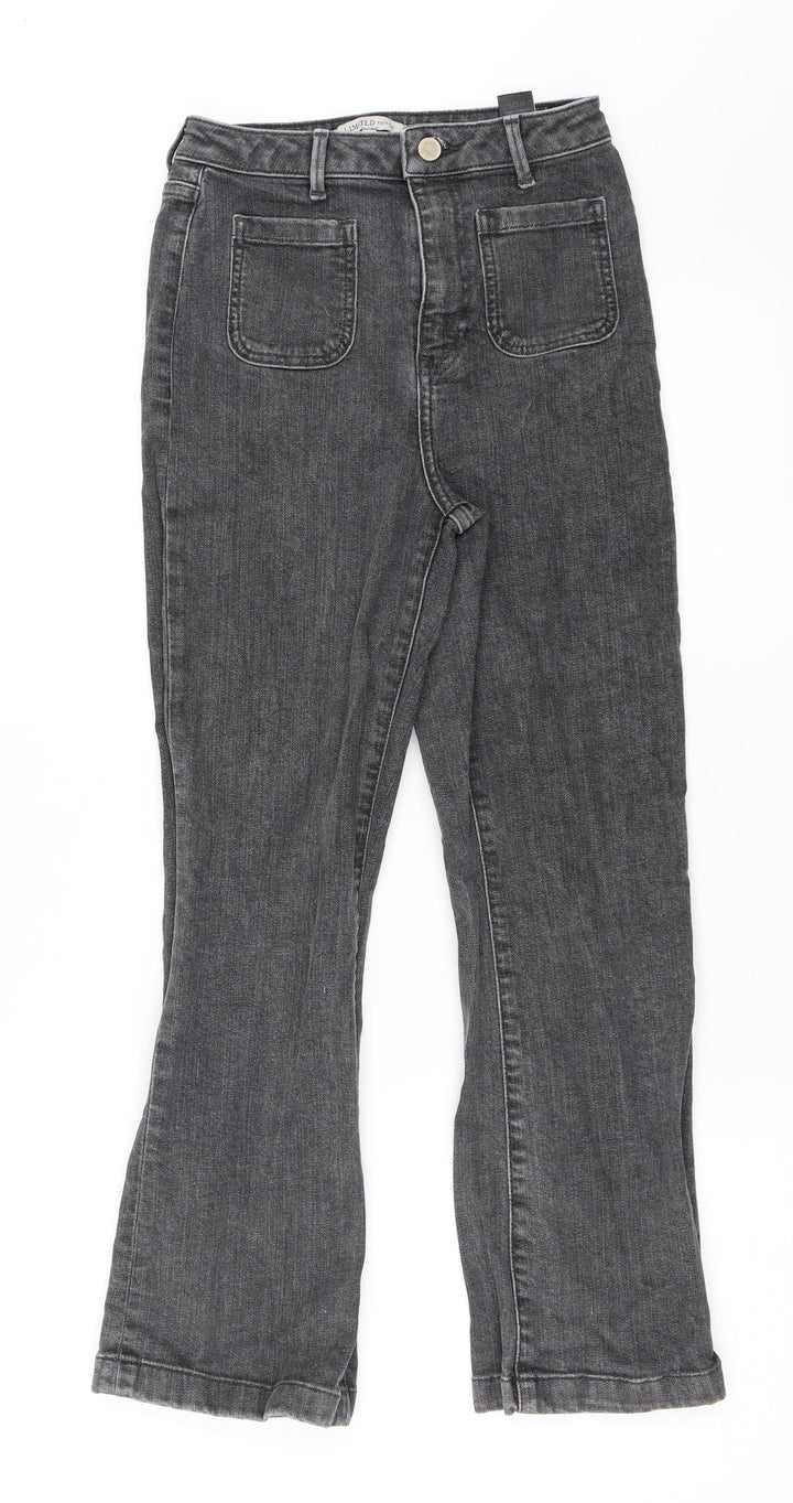 Marks and Spencer Womens Grey  Denim Straight Jeans Size 8 L24 in