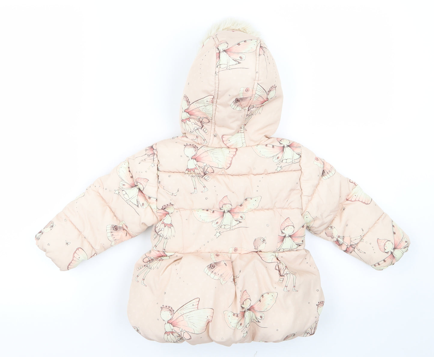 NEXT Girls Pink Geometric  Jacket Coat Size 12-18 Months