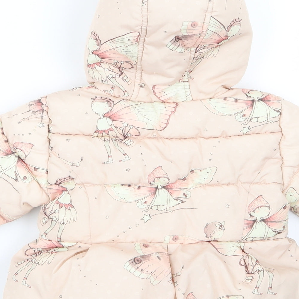 NEXT Girls Pink Geometric  Jacket Coat Size 12-18 Months