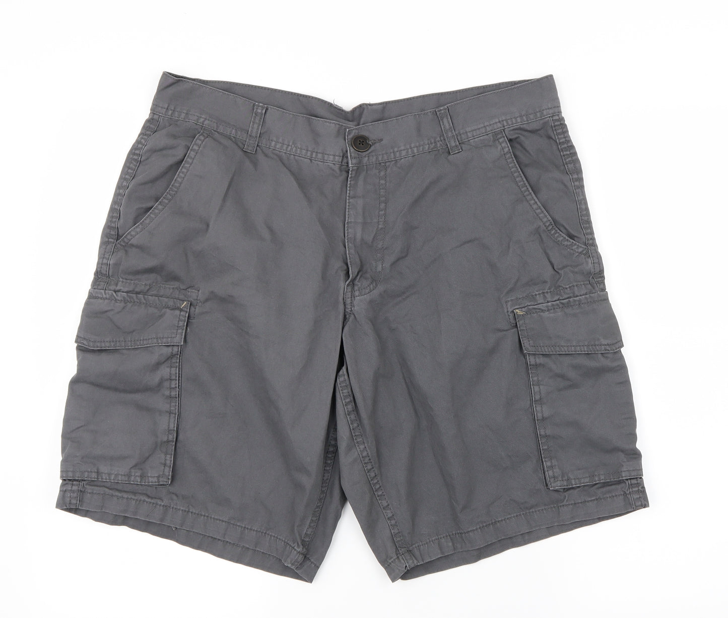 Avenue Mens Grey   Bermuda Shorts Size 36 in