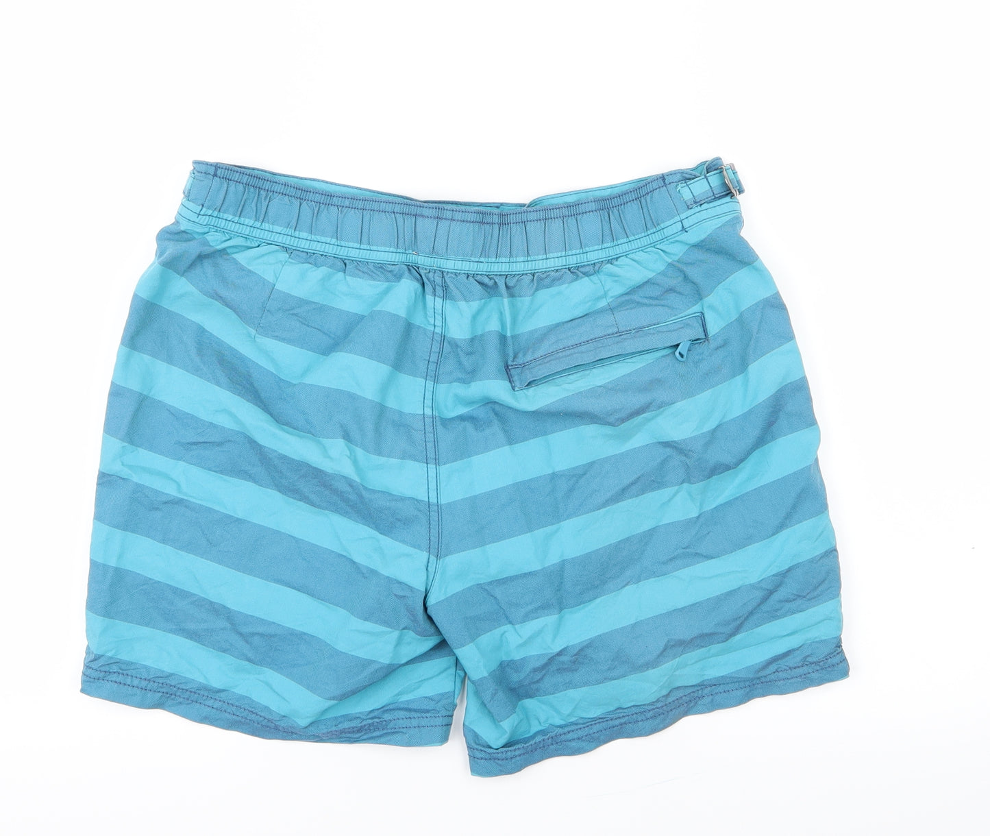 Easy Surf Mens Blue Striped  Bermuda Shorts Size S - Swim Short