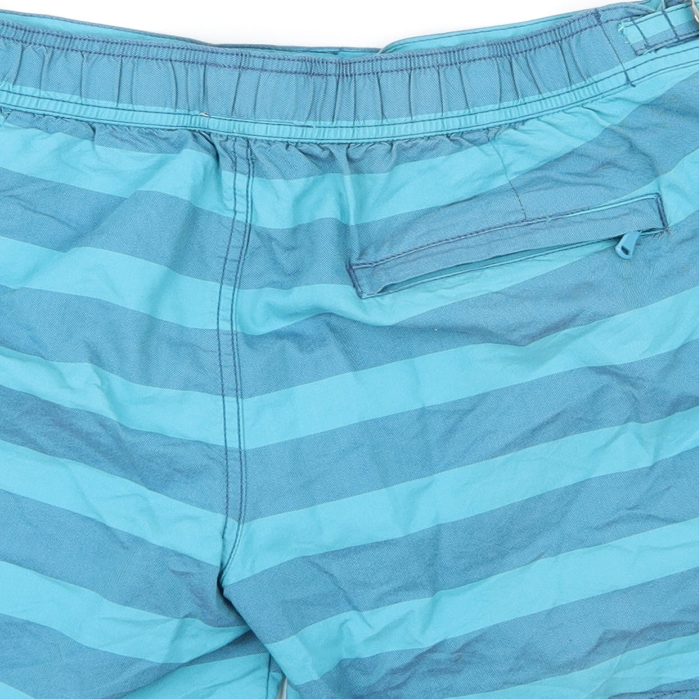 Easy Surf Mens Blue Striped  Bermuda Shorts Size S - Swim Short