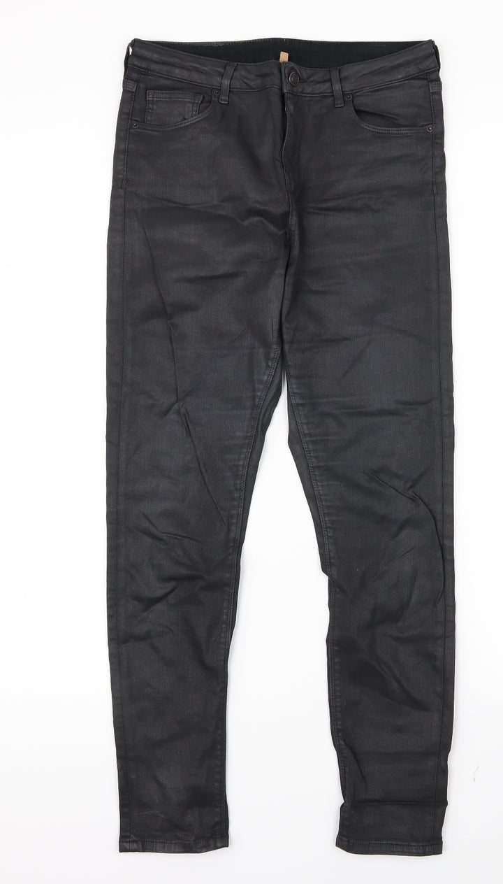 Topshop Womens Black   Straight Jeans Size 30 in L28 in