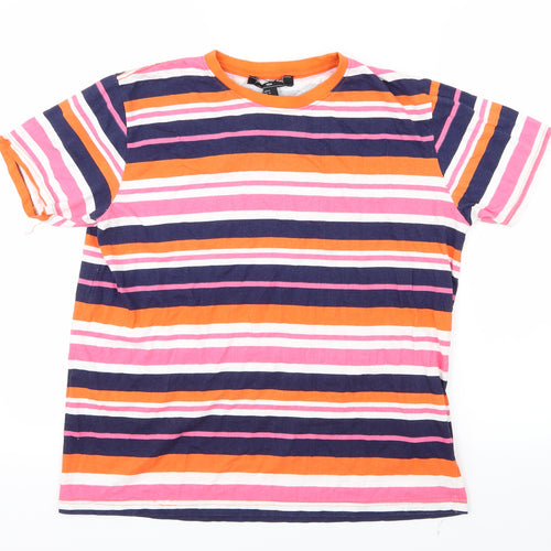 FOREVER 21 Mens Blue Striped   T-Shirt Size M