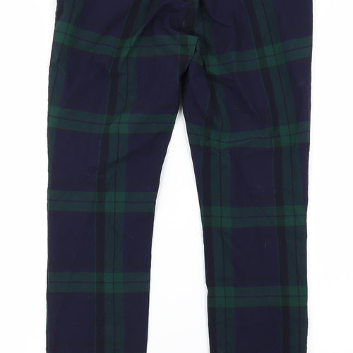 H&M Womens Blue Check  Trousers  Size 10 L28 in